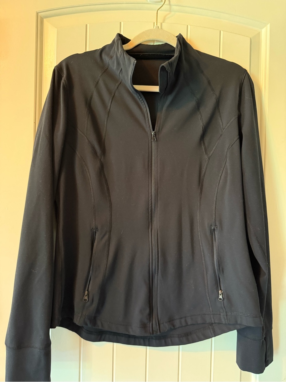 90 Degree by Reflex Full Zip Running Track Jacket in Black